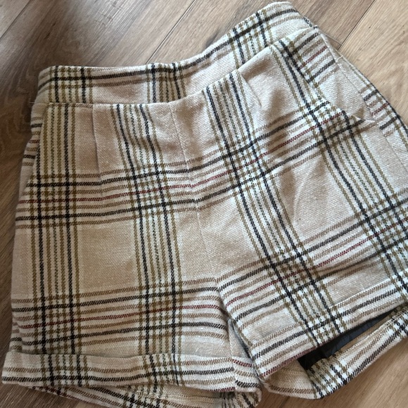 Sage Pants - Sage Tan Plaid Women's Bermudas